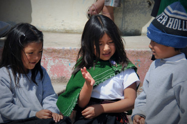 Schulkinder in Salasaca