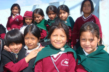Schulkinder in Salasaca